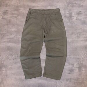 00's Gap Baggy Relax Fit Legged Military Parachute Olive Green Cotton Pant's